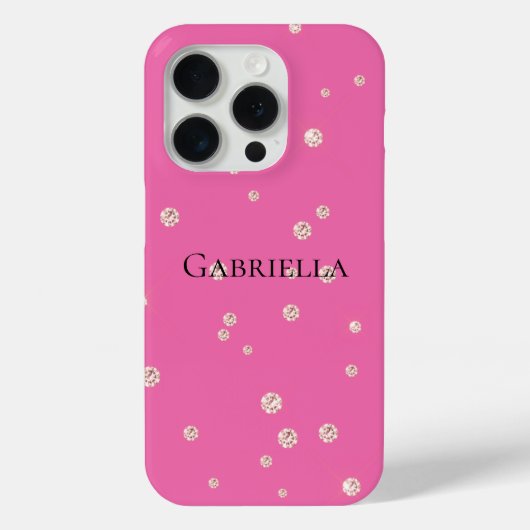 Coques Case-Mate iPhone Bijou étincelant en diamant rose (Verso)