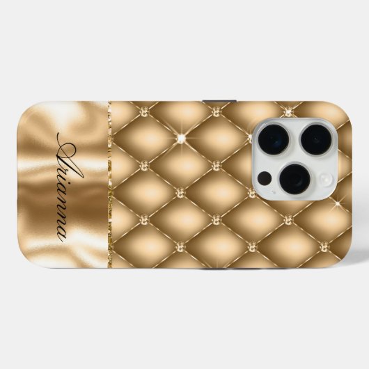 Coques Case-Mate iPhone Bijou Glitzy Glam Or (Verso (horizontal))