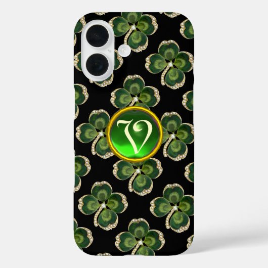 Coques Case-Mate iPhone Bijou Shamrock Gold Saint Patrick avec perles (Verso)