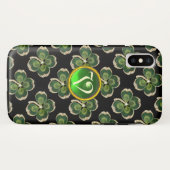 Coques Case-Mate iPhone Bijou Shamrock Gold Saint Patrick avec perles (Dos (Horizontal))