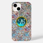 COQUES Case-Mate iPhone BIJOUX ANCIENS, PIERRES, PERLES, ANGES MONOGRAMME (Verso)