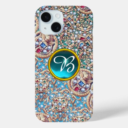 COQUES Case-Mate iPhone BIJOUX ANCIENS, PIERRES, PERLES, ANGES MONOGRAMME (Verso)
