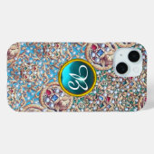 COQUES Case-Mate iPhone BIJOUX ANCIENS, PIERRES, PERLES, ANGES MONOGRAMME (Verso (horizontal))