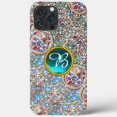 COQUES Case-Mate iPhone BIJOUX ANCIENS, PIERRES, PERLES, ANGES MONOGRAMME (Verso)