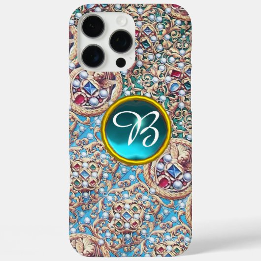 COQUES Case-Mate iPhone BIJOUX ANCIENS, PIERRES, PERLES, ANGES MONOGRAMME (Verso)