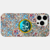 COQUES Case-Mate iPhone BIJOUX ANCIENS, PIERRES, PERLES, ANGES MONOGRAMME (Verso (horizontal))