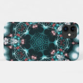 Coques Case-Mate iPhone Bijoux : Bijoux Fractal Verte Aqua (Dos (Horizontal))