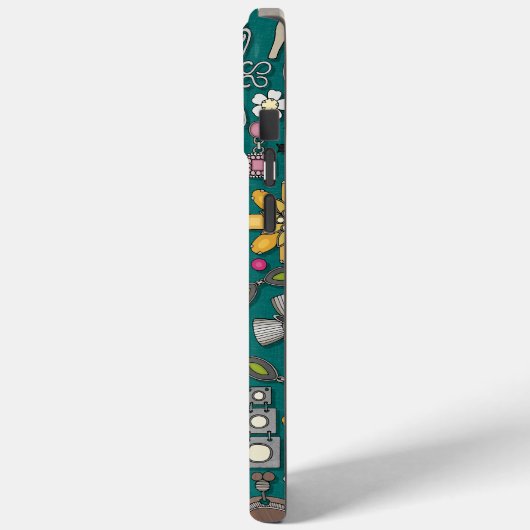 Coques Case-Mate iPhone bijoux boho trésors viridian vert (Verso / Gauche)
