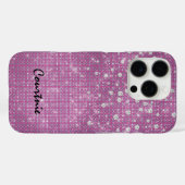 Coques Case-Mate iPhone Bijoux en diamant rose Glam (Verso (horizontal))