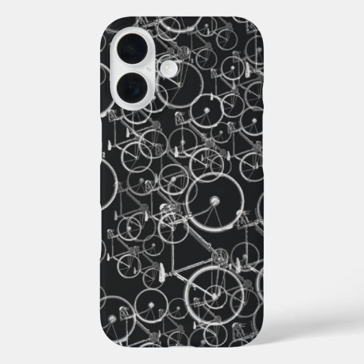 Coques Case-Mate iPhone bikes pattern in black and white (Verso)