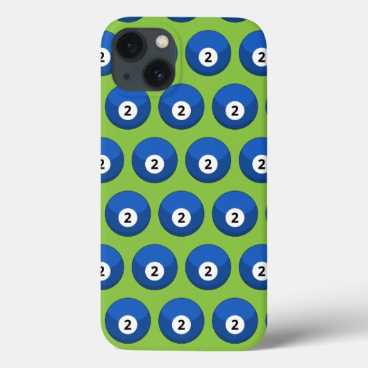 Coques Case-Mate iPhone Billard bleu numéro deux Motif (Verso)