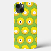 Coques Case-Mate iPhone Billard jaune numéro un Motif (Verso)