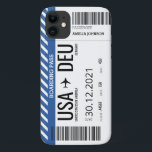 Case-Mate iPhone Case Billet d'embarquement d'avion (Personnaliser) Coqu<br><div class="desc">Billet D'Embarquement D'Avion (Personnaliser) Casing.</div>