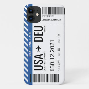 Case-Mate iPhone Case Billet d'embarquement d'avion (Personnaliser) Coqu
