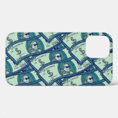 Coques Case-Mate iPhone Billets de dollar : motif d'argent continu (Verso (horizontal))