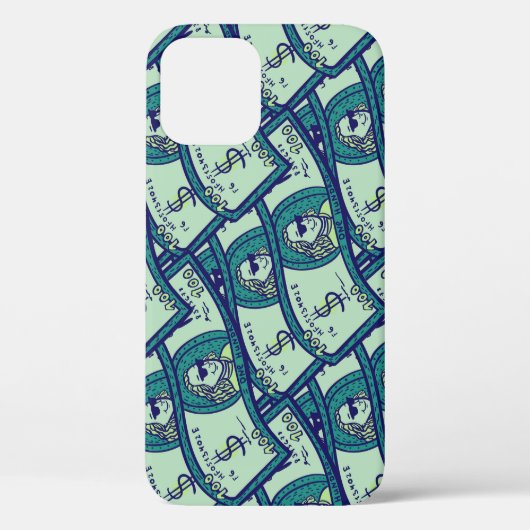 Coques Case-Mate iPhone Billets de dollar : motif d'argent continu (Verso)