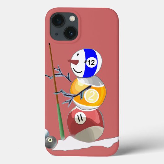 Coques Case-Mate iPhone Billiard Ball Snowman (Verso)