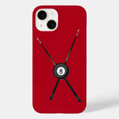 Coques Case-Mate iPhone Billiard Cues et 8 balles (Verso)