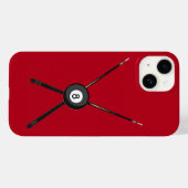 Coques Case-Mate iPhone Billiard Cues et 8 balles (Verso (horizontal))