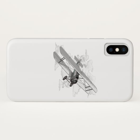 Coques Case-Mate iPhone Biplane d'aviation classique (Dos (Horizontal))