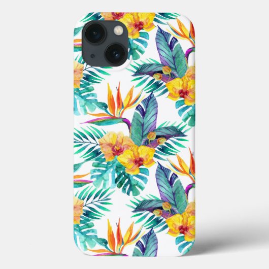 Coques Case-Mate iPhone Bird Of Paradise & Orchid Motif (Verso)