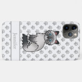 Coques Case-Mate iPhone Birman / Ragdoll Tabby bleu mignon & nom (Dos (Horizontal))