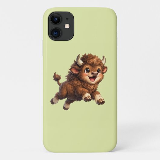Coques Case-Mate iPhone Bison Adorable Jouant avec Joie (Dos)