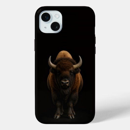 Coques Case-Mate iPhone Bison américain iPhone 15 Plus Noir 4 Luxe (Verso)