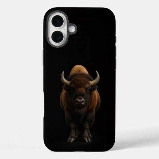 Coques Case-Mate iPhone Bison américain Noir 4 Luxe iPhone 16 Plus (Verso)