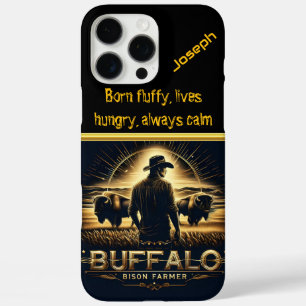 Coques iPhone 16 Pro Max Bison Farmer au coucher du soleil