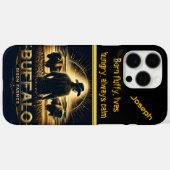 Coques Case-Mate iPhone Bison Farmer au coucher du soleil (Verso (horizontal))