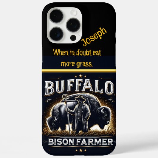 Coques Case-Mate iPhone Bison fermier Tending to Animaux par un jour ensol (Verso)