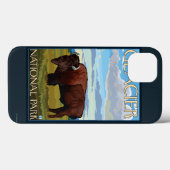 Coques Case-Mate iPhone Bison Scene - Parc national des Glaciers, MT (Verso (horizontal))