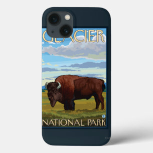 iPhone 13 Coque Bison Scene - Parc national des Glaciers, MT