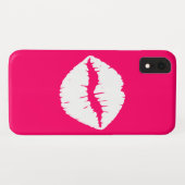 Coques Case-Mate iPhone Bisou rose et blanc (Dos (Horizontal))