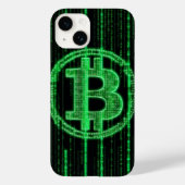 Coques Case-Mate iPhone Bitcoin codes verts (Verso)