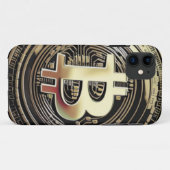 Coques Case-Mate iPhone Bitcoin doré (Dos (Horizontal))
