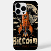 Coques Case-Mate iPhone Bitcoin hodl and rocket to the moon design (Verso)