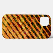 Coques Case-Mate iPhone Bizarre rayures orange et petits carrés rayés (Verso (horizontal))