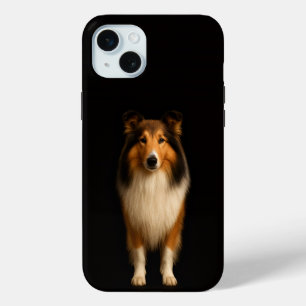 Coque iPhone 15 Mini Black 4 Luxe, Chien Colley Loyal iPhone 15 Plus
