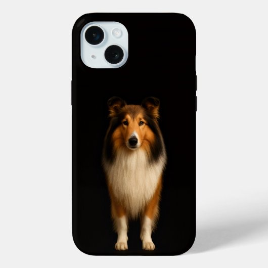 Coques Case-Mate iPhone Black 4 Luxe, Chien Colley Loyal iPhone 15 Plus (Verso)