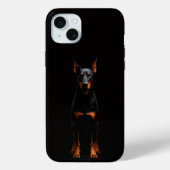 Coques Case-Mate iPhone Black 4 Luxe, Guardian Doberman iPhone 15 Plus (Verso)