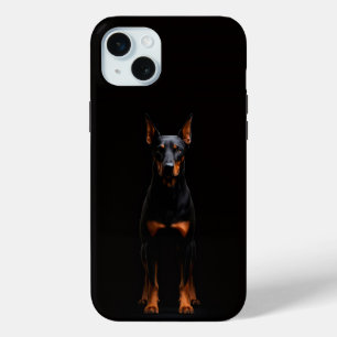 Coque iPhone 15 Mini Black 4 Luxe, Guardian Doberman iPhone 15 Plus