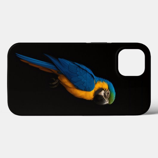 Coques Case-Mate iPhone Black 4 Luxe iPhone 13, Blue Yellow Macaw (Verso (horizontal))