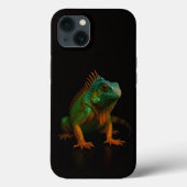 Coques Case-Mate iPhone Black 4 Luxe iPhone 13 case, Green Iguana (Verso)