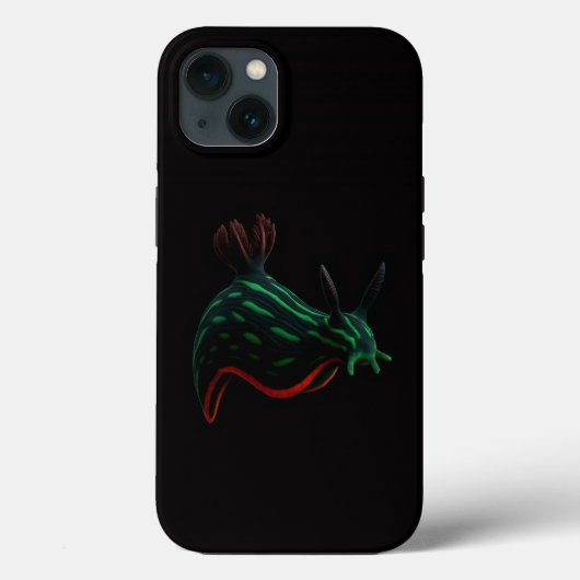 Coques Case-Mate iPhone Black 4 Luxe iPhone 13 Case, Neon Green Sea Slug (Verso)