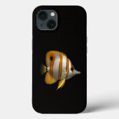 Coques Case-Mate iPhone Black 4 Luxe iPhone 13 case, Reef Butterflyfish (Verso)