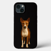 Coques Case-Mate iPhone Black 4 Luxe iPhone 13, Classy Basenji Dog (Verso)