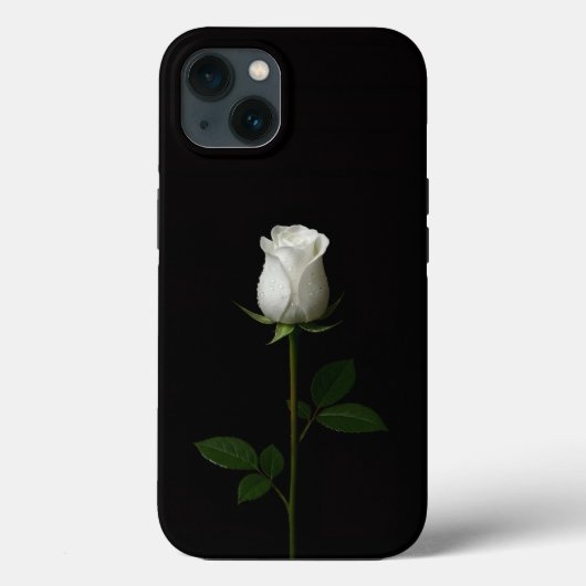 Coques Case-Mate iPhone Black 4 Luxe iPhone 13, Pure White Rose (Verso)