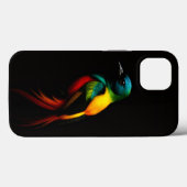 Coques Case-Mate iPhone Black 4 Luxe iPhone 13, Rainbow-Tail Tropical Bird (Verso (horizontal))